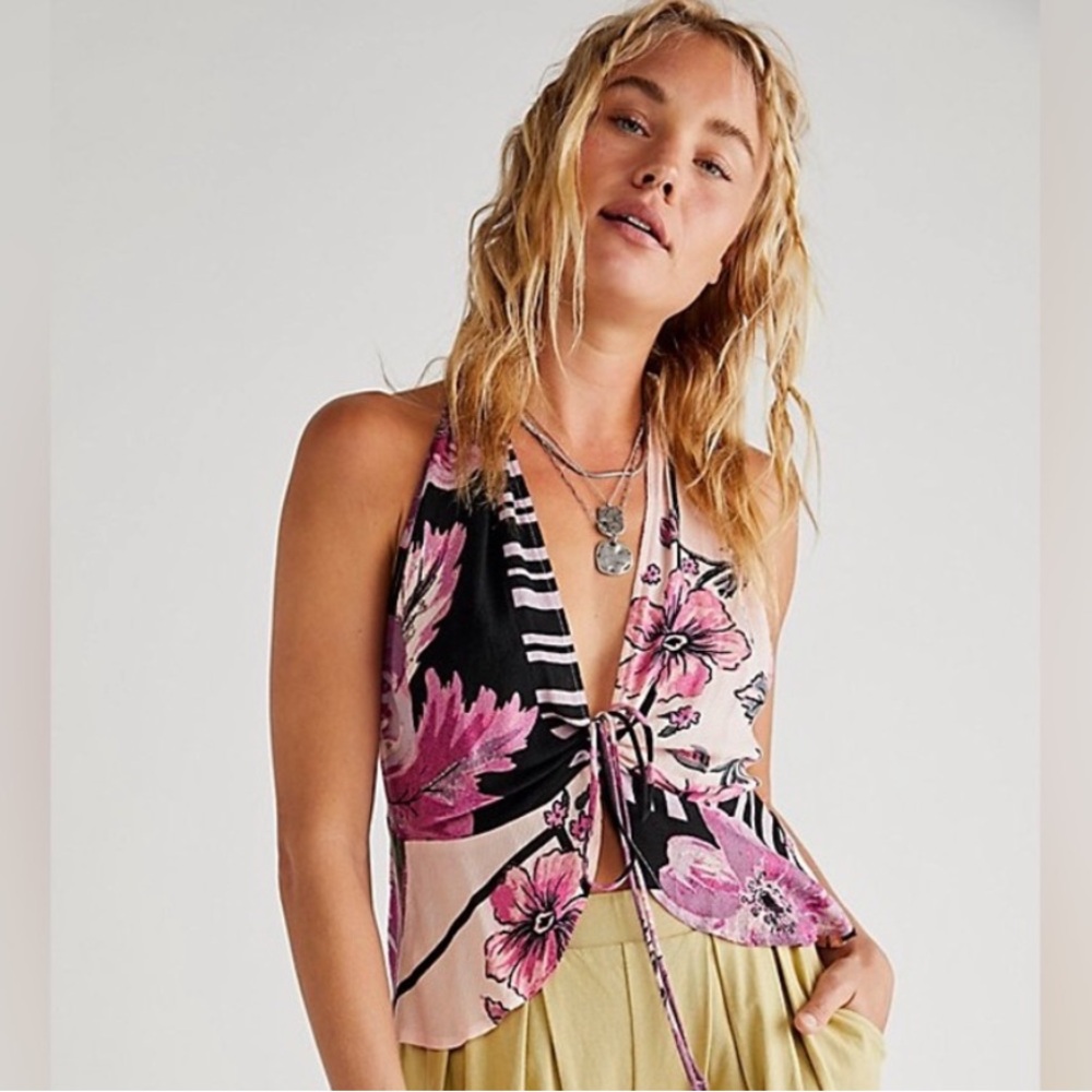 FREE People Hot Tropics Top Dark Combo Revolve XS S - Picture 5 of 5